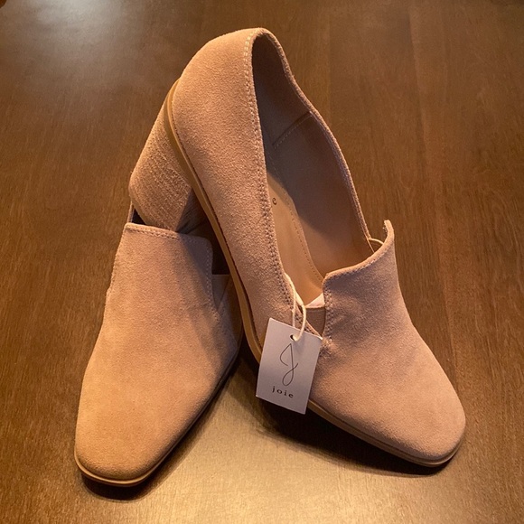 Joie Shoes Joie Wevently Nude Suede Block Heel Poshmark